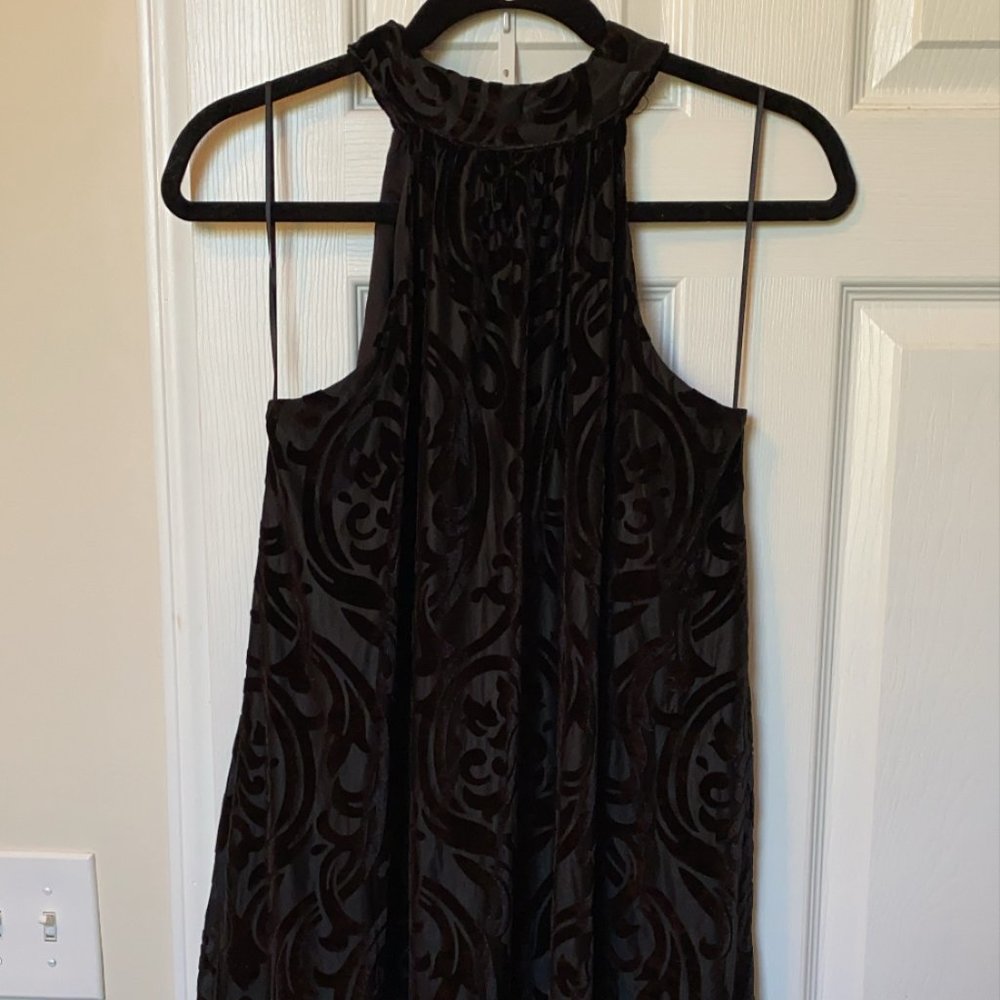 Francesca's Black Velvet Dress